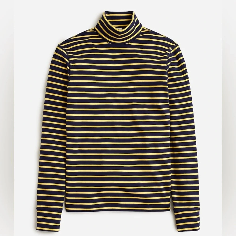 J.‎ Crew Heritage brushed rib-knit turtleneck in stripe